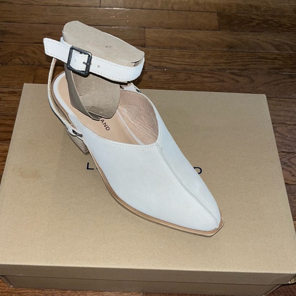 Lucky Brand Winola Ankle Strap Wedge Mules Vanilla Suede Women’s Size 5.5 - Picture 6 of 11